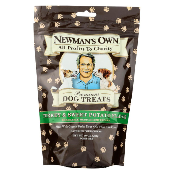 Newman's Own Organics Turkey and Sweet Potato Treats - Organic - Case of 6 - 10 oz.