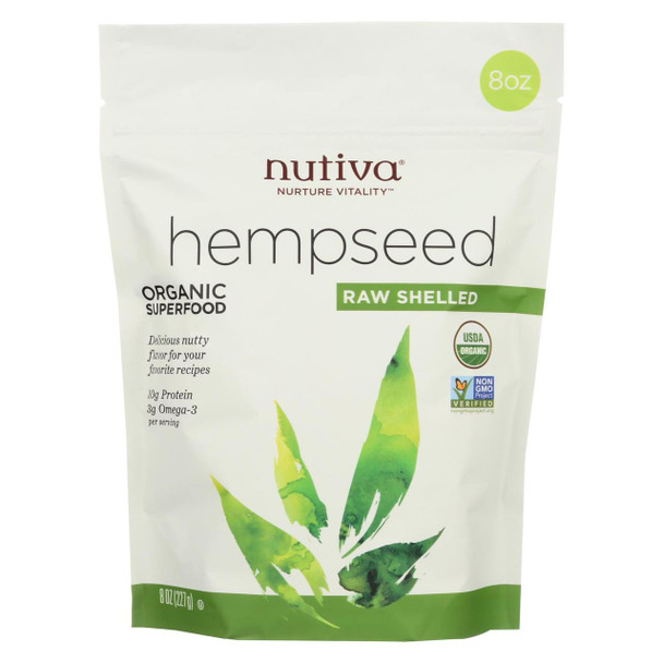 Nutiva Organic Hemp Seed - Raw Shelled - 8 oz