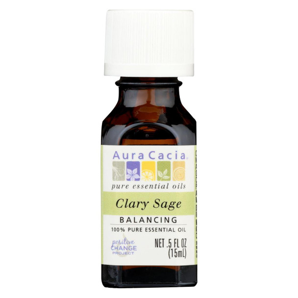 Aura Cacia - Essential Oil Clary Sage - 0.5 fl oz