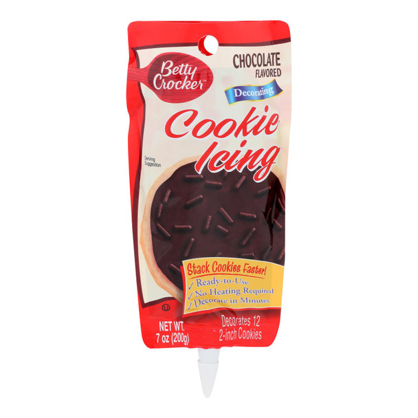 Betty Crocker Cookie Decorating - Icing Chocolate - Case of 6 - 7 oz.