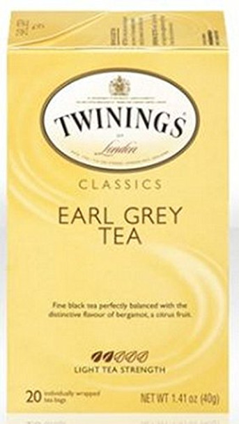 Twinings Tea - Earl Grey/English Breakfast - Case of 72 - 20 BAG