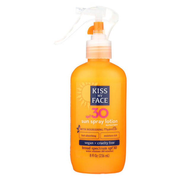 Kiss My Face Sun Spray Lotion - SPF 30 - 8 oz