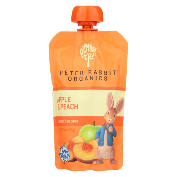 Peter Rabbit Organics Fruit Snacks - Peach and Apple - Case of 10 - 4 oz.