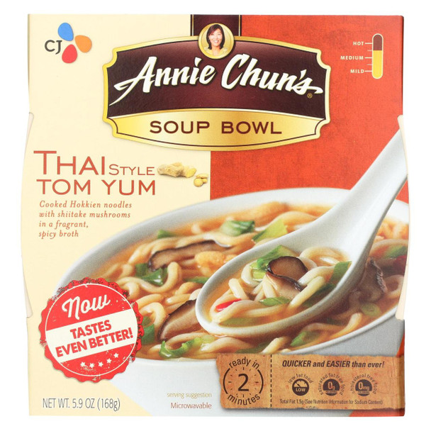 Annie Chun's Thai Tom Yum Soup Bowl - Case of 6 - 6 oz.