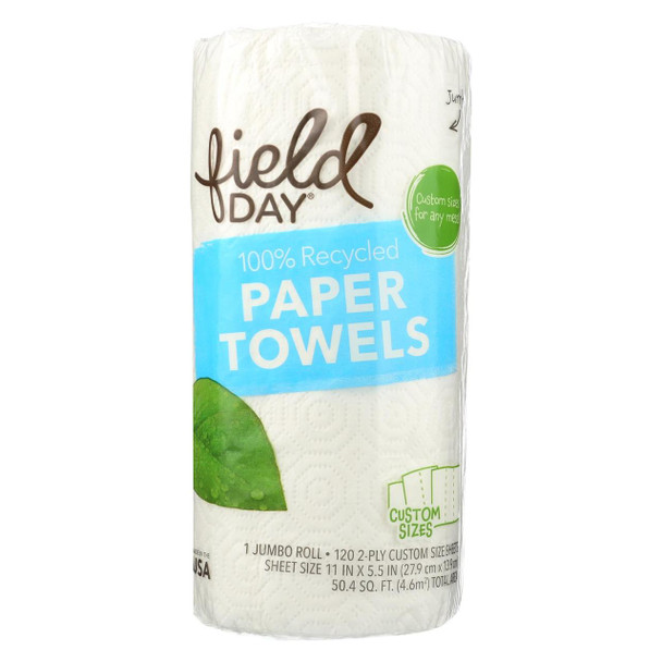 Field Day - Paper Towel Cstm Sz 120ct - CS of 24-1 ROLL