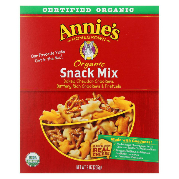 Annie's Homegrown Organic Snack Mix Bunnies - Case of 12 - 9 oz.