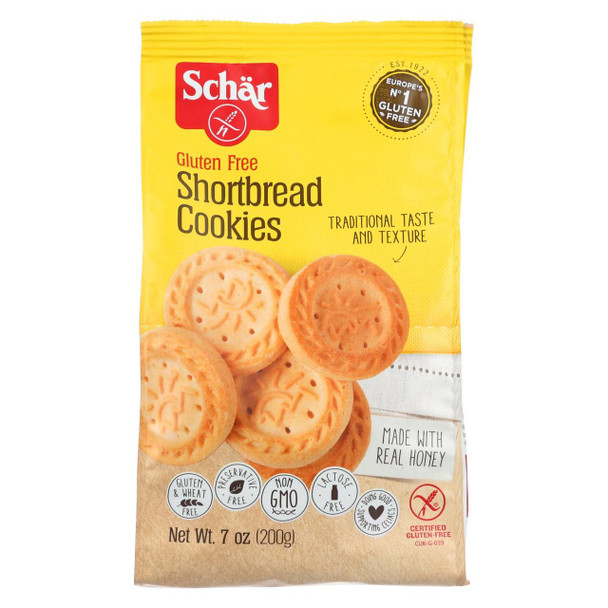 Schar Shortbread Cookies Gluten Free - Case of 12 - 7 oz.