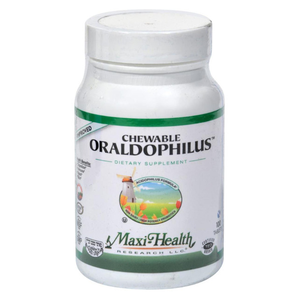 Maxi Health Chewable Oraldophilus Probiotic Formula - 100 Tablets
