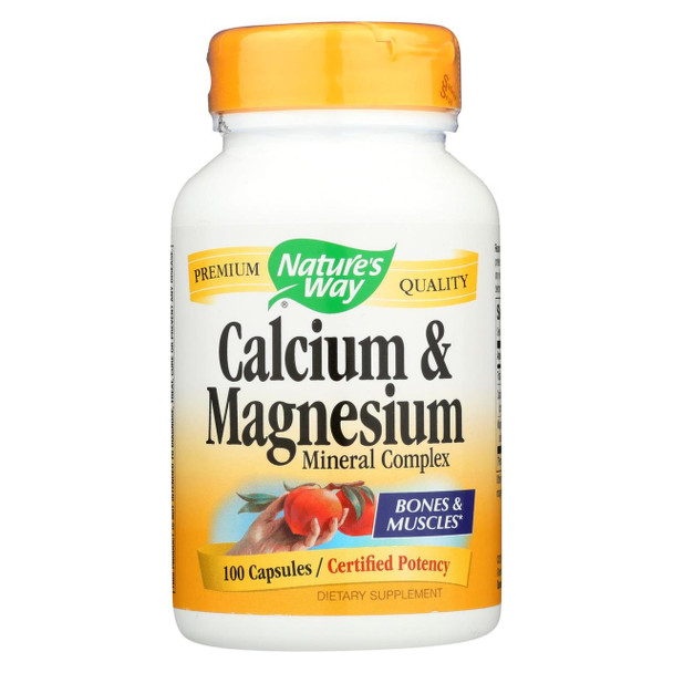 Nature's Way - Calcium and Magnesium - Mineral Complex - 100 Capsules