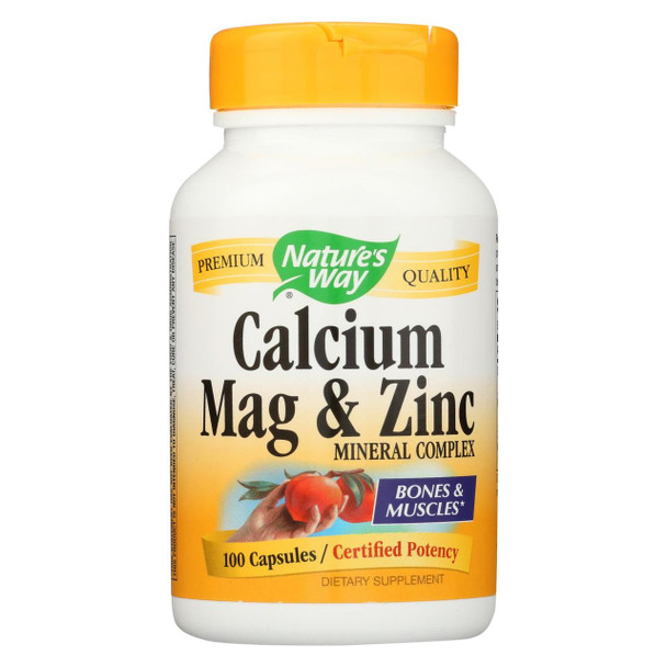 Nature's Way - Calcium Mag and Zinc - Mineral Complex - 100 Capsules