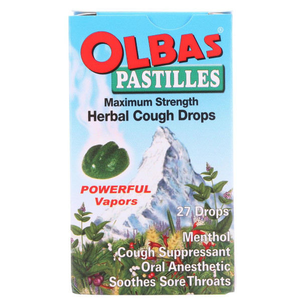 Olbas - Therapeutic Herbal Cough Drops - Maximum Strength - Case of 12 - 1.6 oz