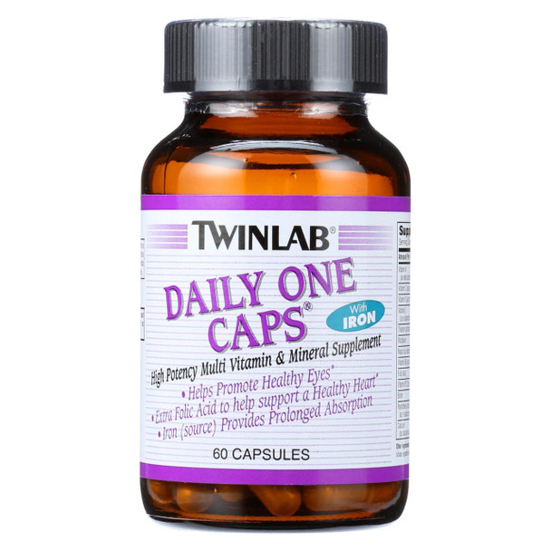 Twinlab Daily One Caps with Iron - 60 Capsules