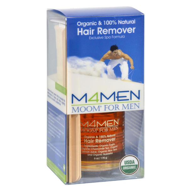 Moom Organic For Men Hair Removal System Kit - 6 oz
