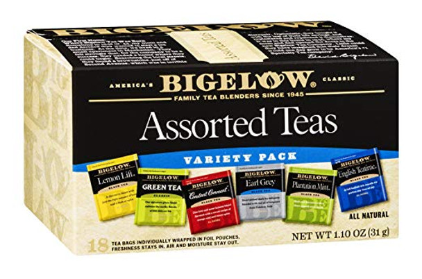 Bigelow Tea Assorted Tea - 6 Variety - Case of 6 - 18 BAG