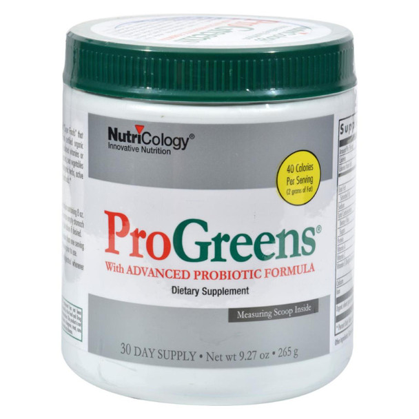 NutriCology Pro Greens With Advanced Probiotic Formula - 9.27 oz