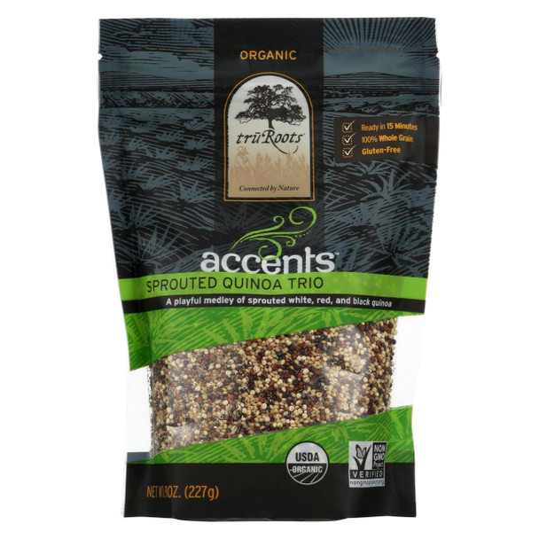 Truroots Organic Trio Quinoa - Accents Sprouted - Case of 6 - 8 oz.