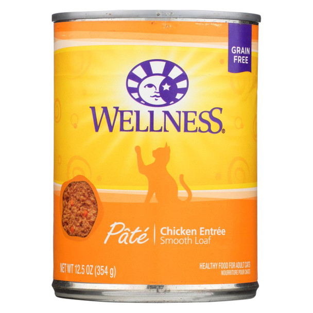 Wellness Pet Products Cat Food - Chicken Recipe - Case of 12 - 12.5 oz.