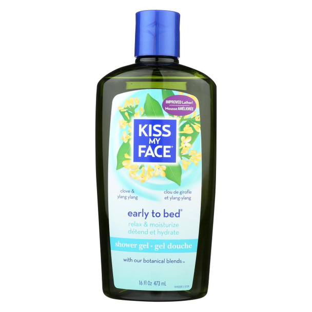 Kiss My Face Bath and Shower Gel Early to Bed Clove and Ylang Ylang - 16 fl oz