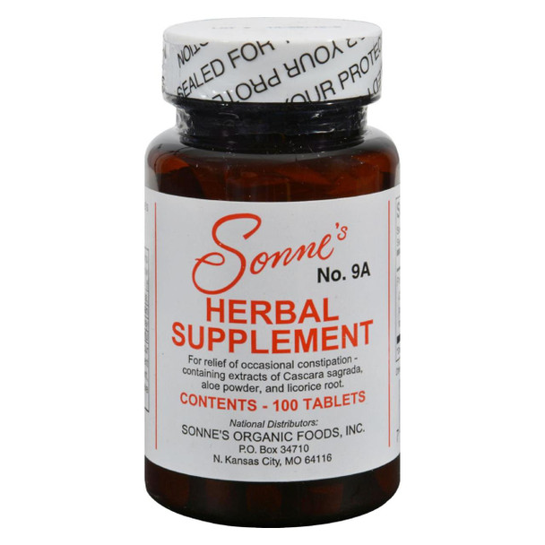 Sonne's No. 9A Herbal Supplement - 100 Tablets