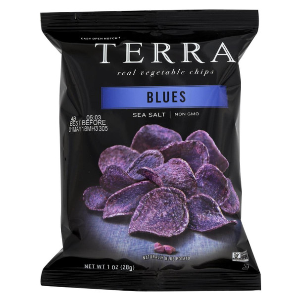 Terra Chips Exotic Vegetable Chips - Blues - Case of 24 - 1 oz.