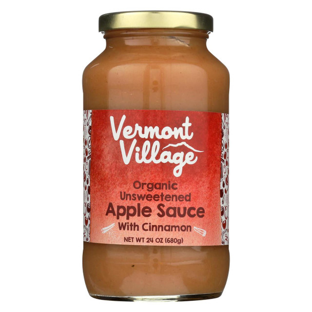 Vermont Village Organic Applesauce - Cinnamon - Case of 6 - 24 oz.