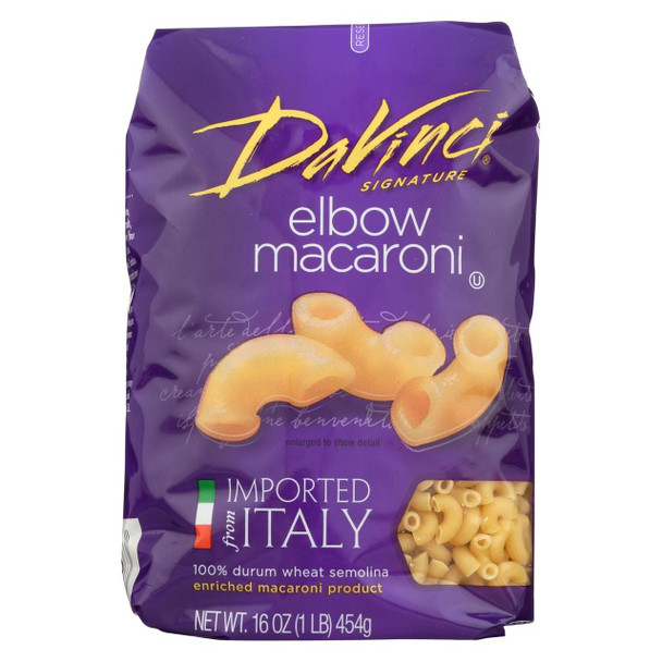 DaVinci - Elbow Macaroni Pasta - Case of 12 - 1 lb.