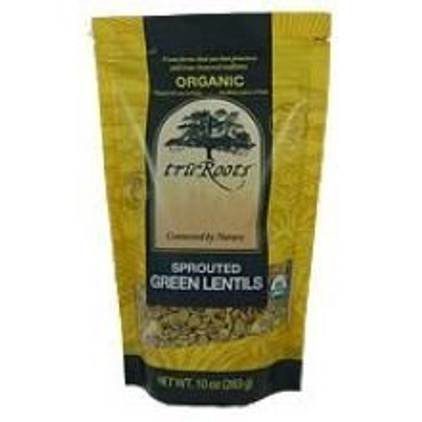 Truroots Organic Green Lentils - Sprouted - Case of 15 - 1 lb.