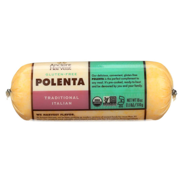 Food Merchants Organic Polenta - Traditional Italian - Case of 12 - 18 oz.