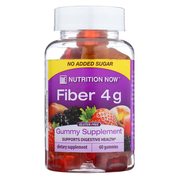 Nutrition Now Fiber Gummies Blackberry Peach and Strawberry - 60 Gummies
