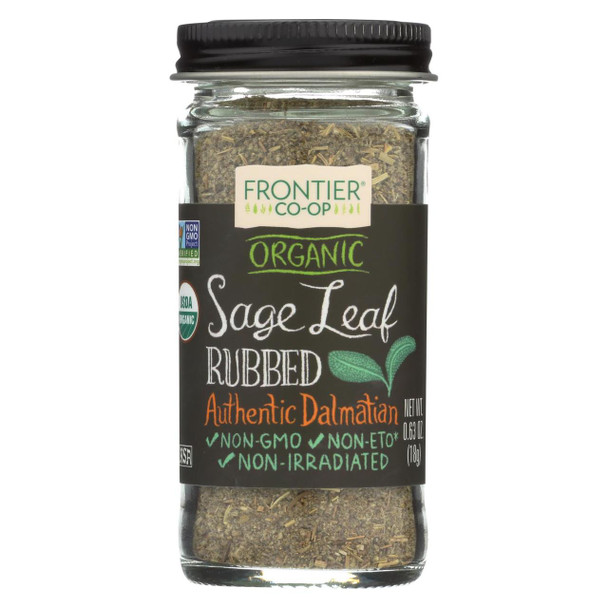 Frontier Herb Sage Leaf - Organic - Rubbed - .63 oz