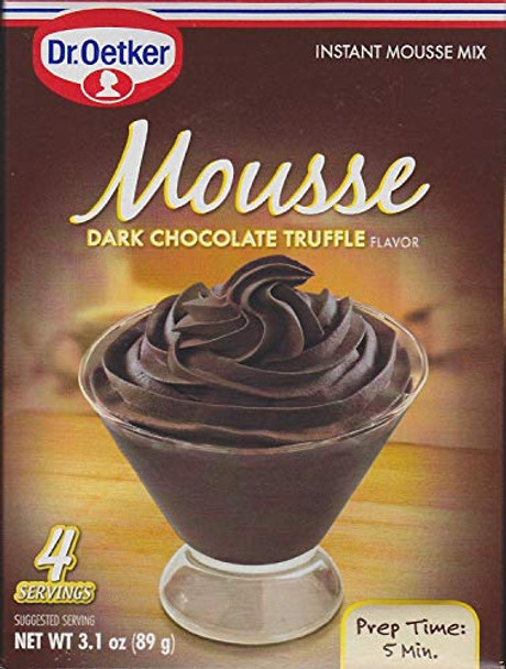 Dr. Oetker Organics Mousse Supreme Dark Chocolate Truffle - Case of 12 - 3.1 oz.