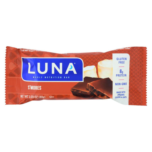 Clif Bar Luna Bar - Organic Smores - Case of 15 - 1.69 oz