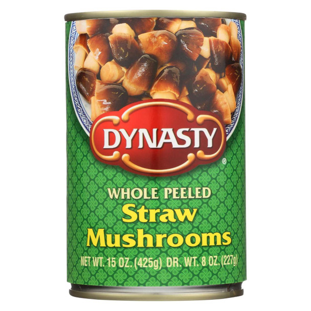 Dynasty Straw Mushrooms - Whole Peeled - Case of 12 - 15 oz.