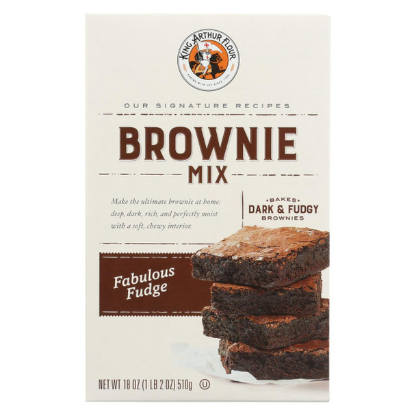 King Arthur Fudge Brownie Mix - Case of 6 - 18 oz.