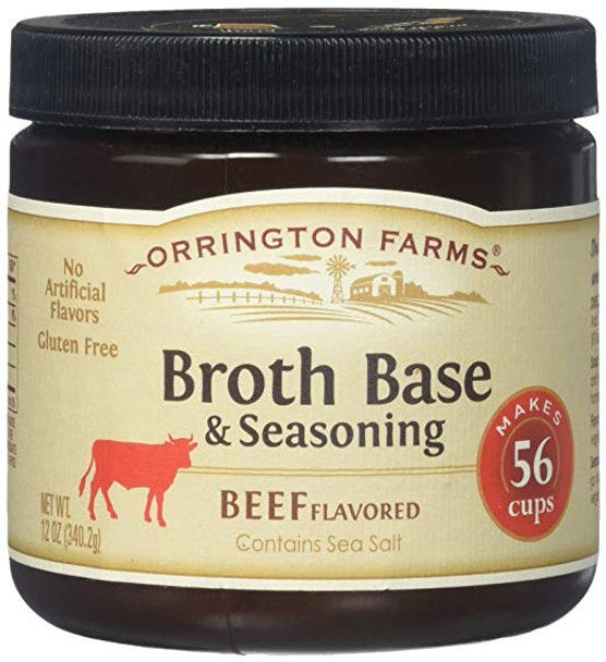 Orrington Farms Broth Base and Seasoning - Beef - Case of 6 - 12 oz.