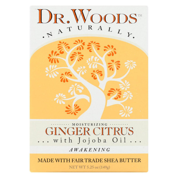 Dr. Woods Castile Bar Soap Ginger Citrus - 5.25 oz