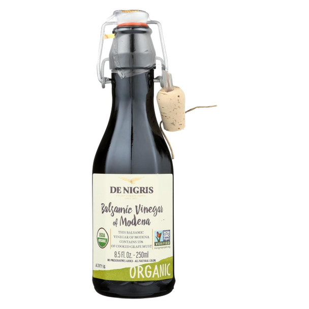 De Nigris 100% Organic Vinegar - Balsamic - Case of 6 - 8.5 fl oz