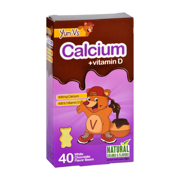 Yum V's Calcium Plus D White Chocolate - 40 Bears