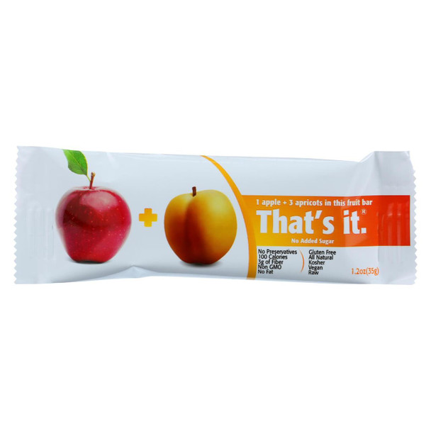 That's It Fruit Bar - Apple and Apricot - Case of 12 - 1.2 oz