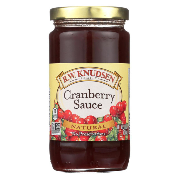 R.W. Knudsen Cranberry Sauce - 100 Percent Natural - 10 oz - case of 12