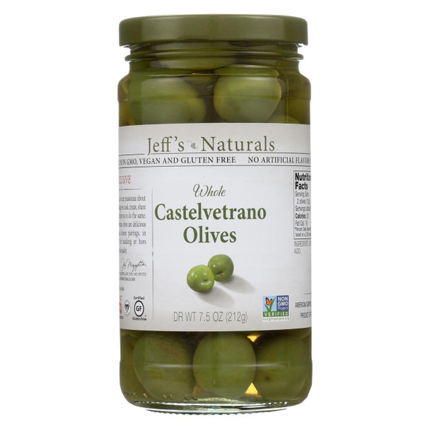 Jeff's Natural Jeff's Natural Castelvetrano Olives - Castelvetrano - Case of 6 - 7.5 oz.