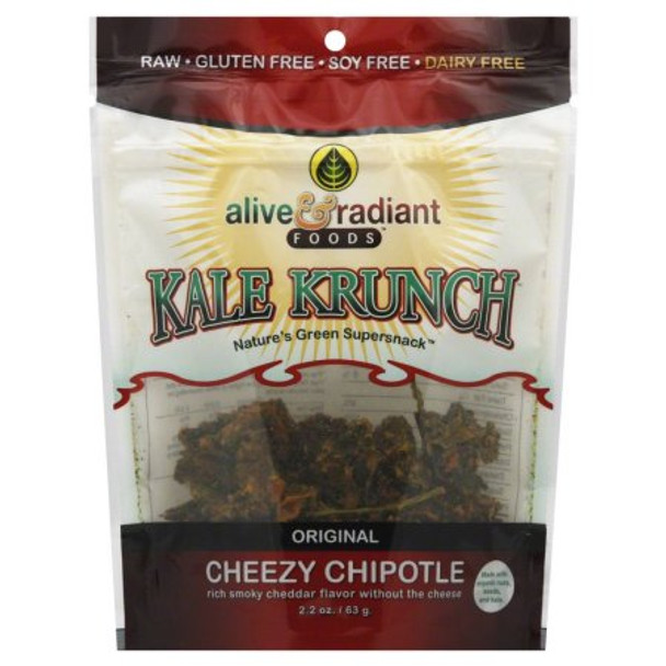 Alive and Radiant Foods - Kale Krunch Cheesy Chipotle - Case of 12-2.2 oz