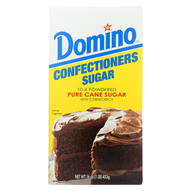 Domino Sugar - Confectioners 10X - Case of 24 - 1 Lb