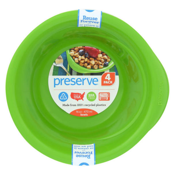 Preserve Everyday Bowls - Apple Green - 4 Pack - 16 oz