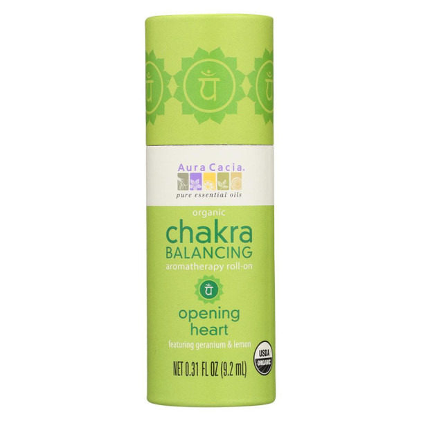 Aura Cacia - Organic Chakra Balancing Aromatherapy Roll-on - Opening Heart - .31 oz