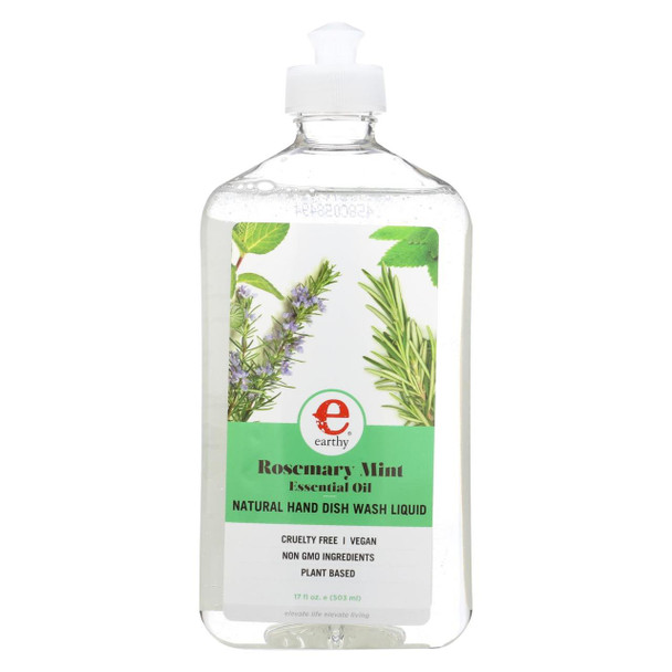 Earthy Natural Dish Liquid - Rosemary Mint - Case of 6 - 17 fl oz