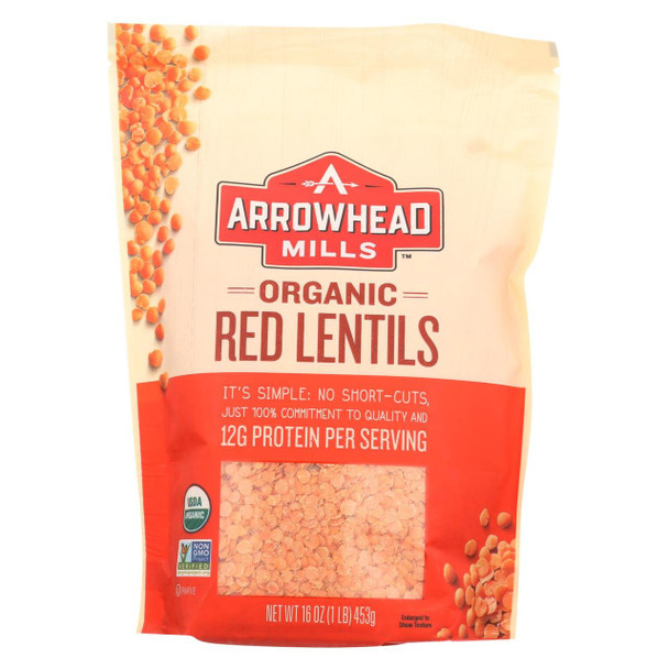 Arrowhead Mills - Organic Red Lentils - Case of 6 - 16 oz.