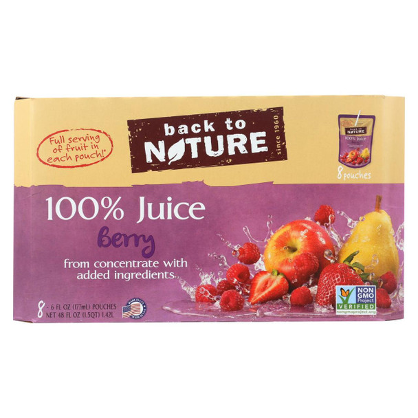 Back To Nature Juice - Berry - Case of 5 - 6 Fl oz.
