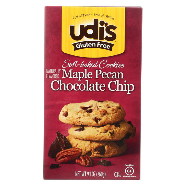 Udi's Cookies - Maple Pecan Chocolate Chip - Case of 6 - 9.1 oz.