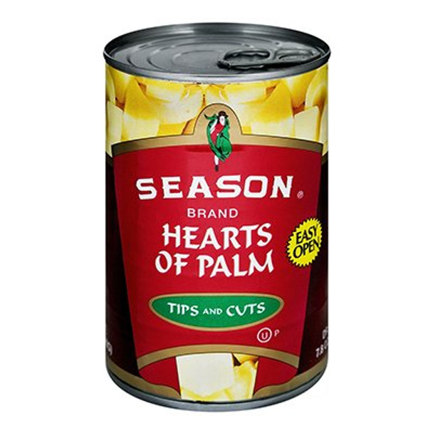 Season Brand Hearts of Palm Tips and Cuts - Case of 12 - 14 oz.